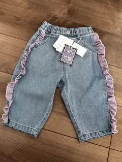 Littic リンクアット フリル付きデニムパンツ 80cm