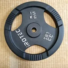 IROTEC バーベル プレート 15kg 15キロ ラバー 筋トレ 穴径29 - メルカリ