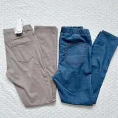 ユニクロ GU レギンスパンツ デニムレギンス M L 2点セット