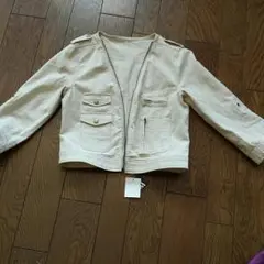 これからの羽織にミッシュマッシュのノーカラージァケット　値下げしました。