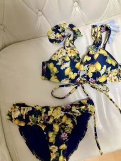 snidel♡ビキニ レモン柄 レトロレモン柄ツイストバンドゥビキニ/S.M.L/2020SS | trendgossip