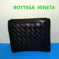 BOTTEGA VENETA イントレチャート　ダークブラウン　2つ折り財布
