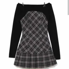 Selena check mini dress