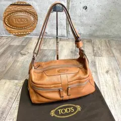 希少☆TOD's トッズ レザー ワンショルダーバッグ ハンドバッグ ブラウンのサムネイル