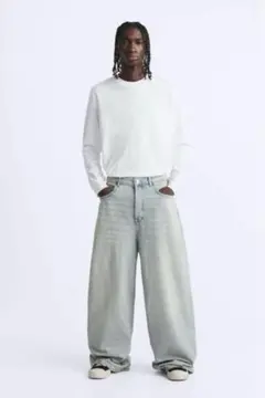 ZARA オーバーダイバギーデニム EU 34