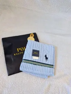 POLO RALPH LAUREN 水色タオルハンカチ