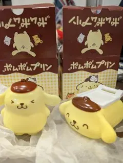 ポムポムプリン　ハッピーセット　ころころカート　耳がパタパタえんぴつキャップ