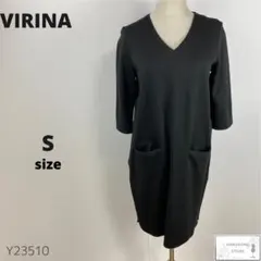 美品 VIRINA ヴィリーナ マタニティ ワンピース Vネック 授乳期 ひざ丈のサムネイル