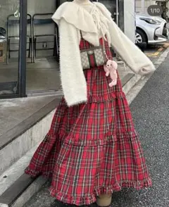 Alley by w closet チェック柄キャミワンピース