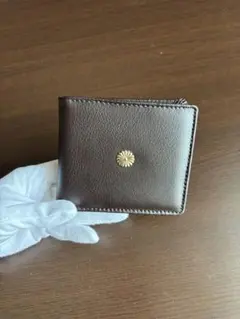 新品未使用 ✧*。皇居 2つ折り財布 ブラック 皇居限定/新品箱・袋付き】ブラック高級本革 特製二つ折り財布 レザー