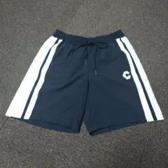 送料無料【CRONOS】ブラック×ホワイト　ハーフパンツ　ショートパンツ　S