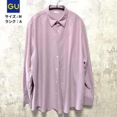GU ピンクオーバーサイズシアーシャツ サイズM