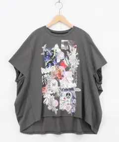 イズスカラー 562208：花コラージュ柄シルケット天竺チュニックのサムネイル