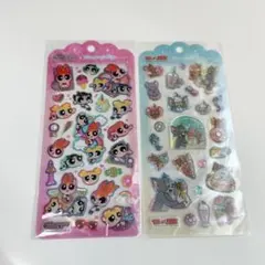 ドロップジェリーシール　パワーパフガールズ トムとジェリー 2点セット