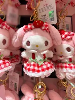 中国限定MINISO MyMelodyマイメロディ いちご ぬいぐるみマスコット