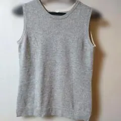 無印良品　カシミヤ100%　グレー 　ニットベスト　 M