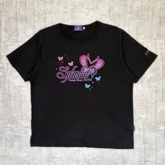 O0's vintage バタフライロゴ Tシャツ ブラック LL 平成ギャルのサムネイル