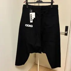 コムデギャルソン　CDG バックロゴ　サルエルパンツ　ブラック　M ウール　美品 COMME des GARCONS（コムデギャルソン） バックCDGロゴプリント