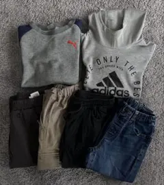 adidasパーカー、PUMAトレーナーとパンツ４本　140男の子まとめ売り