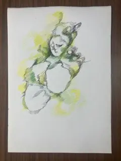 原画 絵画 イラスト ドローイング アート 現代アート 人物画 美女