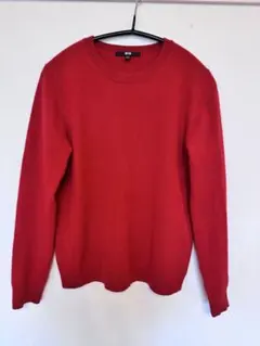 ユニクロ　カシミヤセーター L 赤