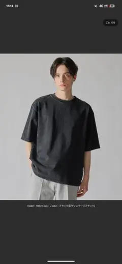 【CLEL】ハイヴィンテージデザイン ベーシック半袖Tシャツ