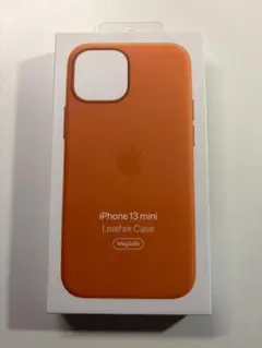iPhone 13 mini Leather Case オレンジ