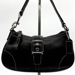 COACH コーチ ソーホー レザー ワンショルダーバッグ ブラック - メルカリ