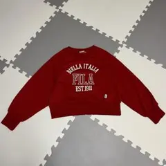 FILA フィラ トレーナー スウェット ロゴ 赤 150センチ