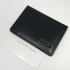 【外観美品】バーバリー　名刺入れ　カードケース　パスケース　レザー　ノバチェック