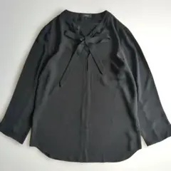 極美品★セオリー ボウタイ ブラウス シルク100% Vカット ブラック Sのサムネイル
