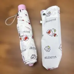 ♡新品♡サンリオ　ハローキティ折りたたみ傘 ホワイト/ピンクのサムネイル