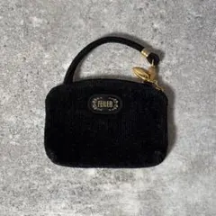 美品 フェイラー ブラックシュニール織 サイドポーチ 小物入れ ブラックのサムネイル