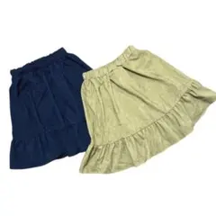 Bee des Bee フリルスカート　150 2枚セット　双子コーデ