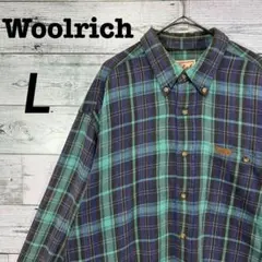 00s Woolrich ウーリッチ BDチェック柄長袖シャツ ビッグシルエット