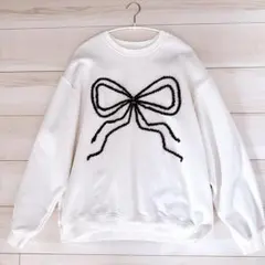 ZARA リボン　スウェット　トレーナー