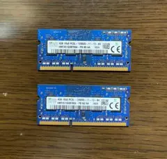 SK hynix 4GB DDR3L SO-DIMM メモリー 2枚セット