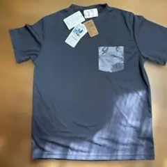 ダークグレー 吸汗速乾 Tシャツ 迷彩ポケット