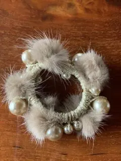 ミンクファー ★ シュシュ ★ ブラウン