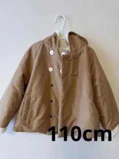 ブラウン フリースコート フード付き　110cm