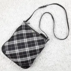 美品◎バーバリーブルーレーベル ショルダーバッグ ブラック ノバチェック 本革