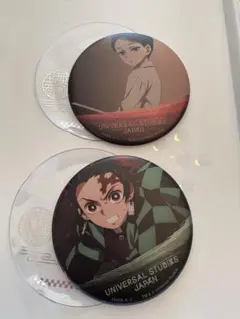 USJ コレクタブル缶バッジ 竈門炭治郎 鬼舞辻無惨 2点セット