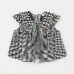 プティマイン【リンク】イチゴ刺しゅうブラウス