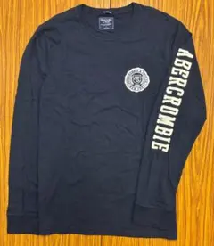 アバクロ メンズ 長袖Tシャツ ロングスリーブTシャツ ネイビー L(S211)