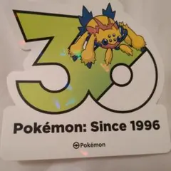 ポケモン 韓国限定 ポケモンストア30周年ロゴステッカー シール