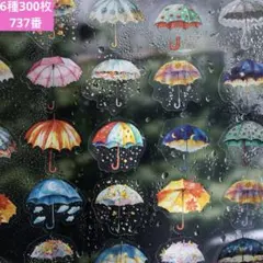 新品❣️ 雨傘を握ってシリーズPETシールコラージュ素材ステッカー6種300枚