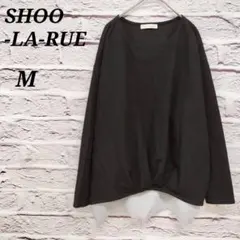 シューラルー 【M】 レイヤード風長袖チュニック カットソー ブラックのサムネイル