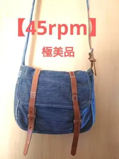 45rpm】極美品・ヒッコリーキャンバスショルダーバッグ - メルカリ
