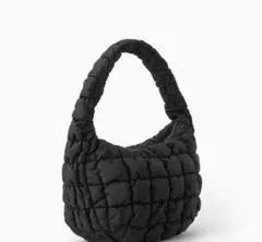 COS キルトミニバッグ ブラック