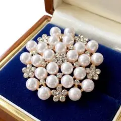 ブローチ パール コサージュ 入学式 卒業式 結婚式　フォーマル ゴールド